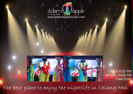 Enjoy the nightlife in Chiang Mai at Adam’s Apple Club Just come along and enjoy a wonderful evening alone or with friends