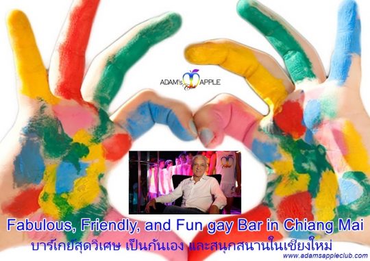 Fabulous Friendly and Fun gay bar in Chiang Mai. The staff at Adam’s Apple Club is second to none. LGBTQIA friendly Venue in Thailand