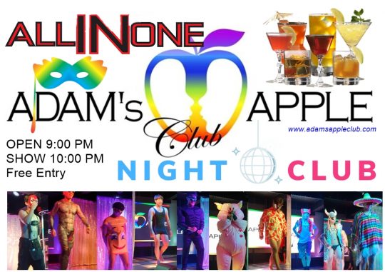All In One Nightclub Chiang Mai Adams Apple Club - the legendary gay friendly Nightclub for adult Entertainment.