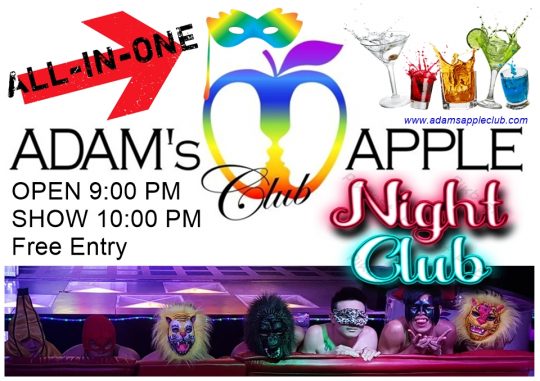 All In One Nightclub Chiang Mai Adams Apple Club - the legendary gay friendly Nightclub for adult Entertainment.