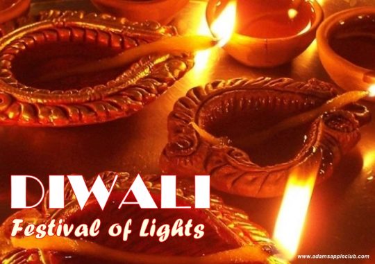 DIWALI Festival of Lights 2025 Adams Apple Club Chiang Mai.We wish all our Hindu friends around the world a Happy DIWALI Festival 2025!