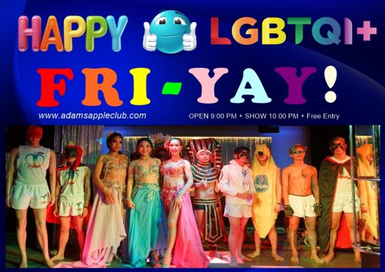 Happy Fri-yay! Chiang Mai at Adams Apple Club is highlighted as a popular venue for Friday night entertainment, known for its live shows