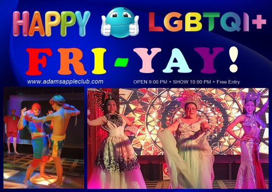 Happy Fri-yay! Chiang Mai at Adams Apple Club is highlighted as a popular venue for Friday night entertainment, known for its live shows