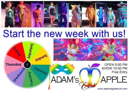Start the NEW WEEK with us at Adams Apple Club Chiang Mai. Let this Monday evening in Chiang Mai be a very special one.