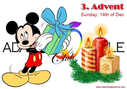 Celebrate the 3rd Advent 2025 with us at Adam’s Apple Club Chiang Mai! Get ready to feel the holiday spirit