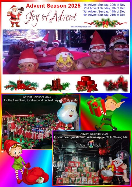 The anticipation is building at the Adams Apple Club Chiang Mai! Join us as we count down the days to Christmas!