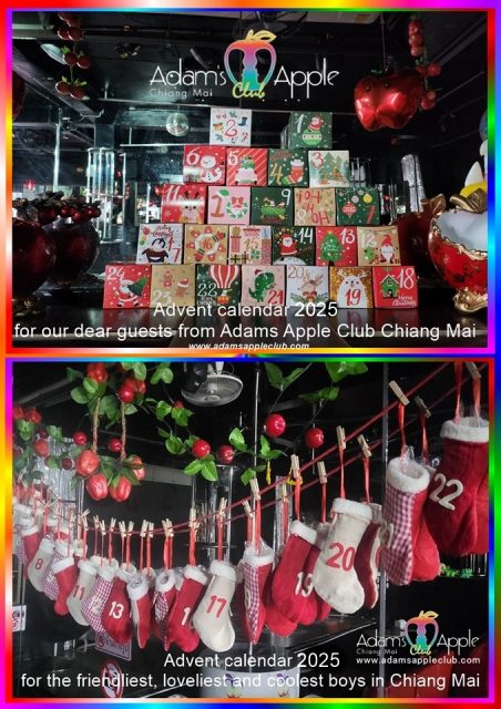The anticipation is building at the Adams Apple Club Chiang Mai! Join us as we count down the days to Christmas!