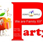 We Are Family XII: The Annual Mega-Party at Adams Apple Club! We look forward to your visit on November 15th at 9 PM