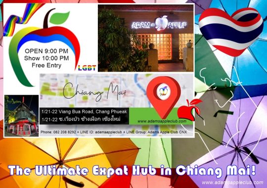 Ultimate Expat Hub CNX is the legendary Adam's Apple Club. Don't miss out on the fun - come experience the vibrant expat scene.