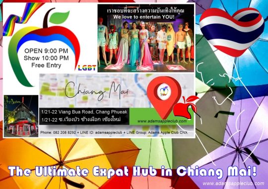 Ultimate Expat Hub CNX is the legendary Adam's Apple Club. Don't miss out on the fun - come experience the vibrant expat scene.