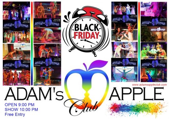 Black Friday Chiang Mai 2025 - Adam's Apple Club. Black Friday? More like BLACK OUT Friday at Adams Apple!