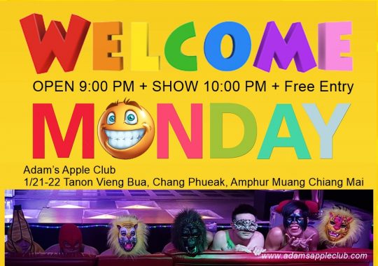 Monday Entertainment Chiang Mai Adams Apple Club. Come see the show and experience an unforgettable evening!