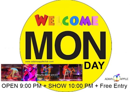 Monday Entertainment Chiang Mai Adams Apple Club. Come see the show and experience an unforgettable evening!