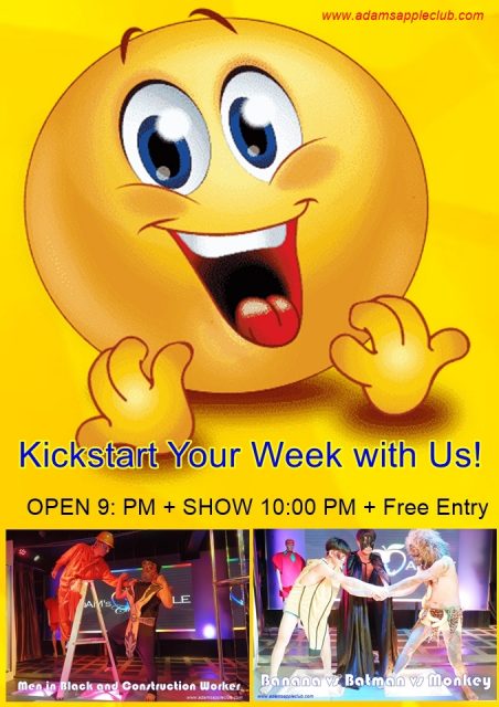 Kickstart Your Week with Us Adams Apple Club Chiang Mai. Shake off that weekend hangover and dive into an evening of entertainment