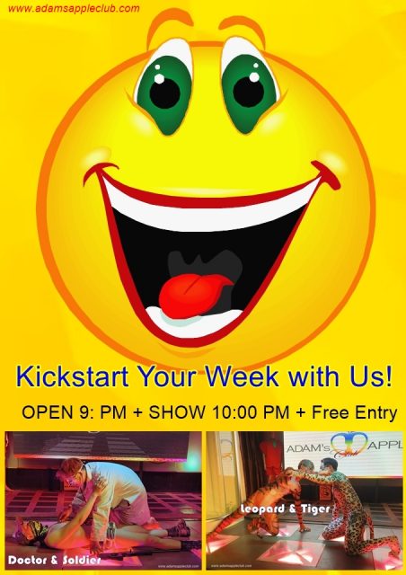 Kickstart Your Week with Us Adams Apple Club Chiang Mai. Shake off that weekend hangover and dive into an evening of entertainment