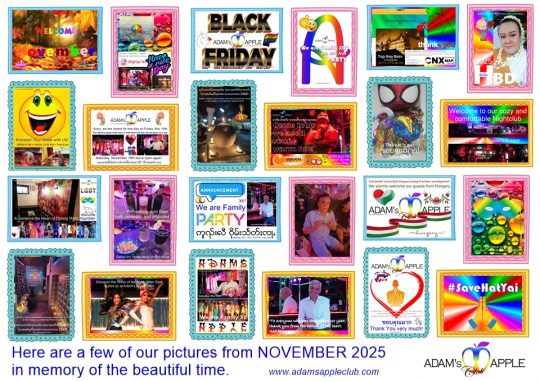 Memories of November 2025 - Adam's Apple Club Chiang Mai! Here are a few pictures we'll hold onto. Feeling so blessed by these memories.