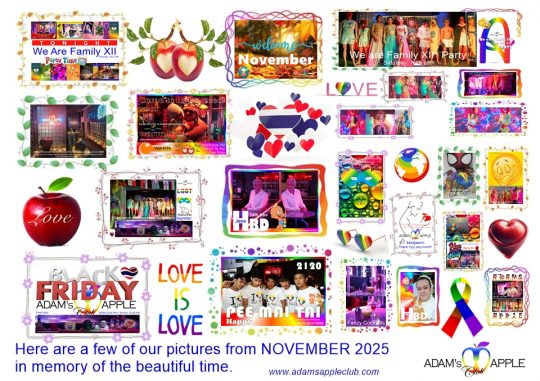 Memories of November 2025 - Adam's Apple Club Chiang Mai! Here are a few pictures we'll hold onto. Feeling so blessed by these memories.