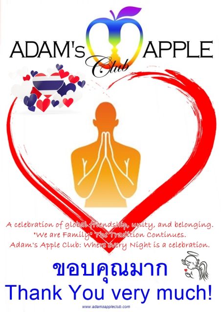 Family Party XII Thank at Adam's Apple Club Chiang Mai! It was a pleasure to celebrate friendship and unity with all of you.