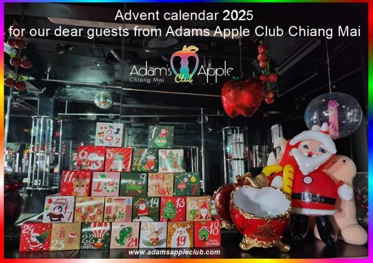 ADVENT CALENDAR 2025 Guests at Adams Apple Club Chiang Mai. We have a special treat in store for our dear guests this Advent season!