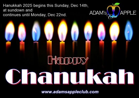 Celebrate Chanukah 2025 at Adam’s Apple Club in Chiang Mai! May your Hanukkah be filled with love, laughter, and light.