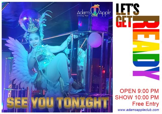 Dazzling Cabaret Experience Awaits Tonight at Adams Apple Club Chiang Mai! Get ready, Chiang Mai! See you tonight!