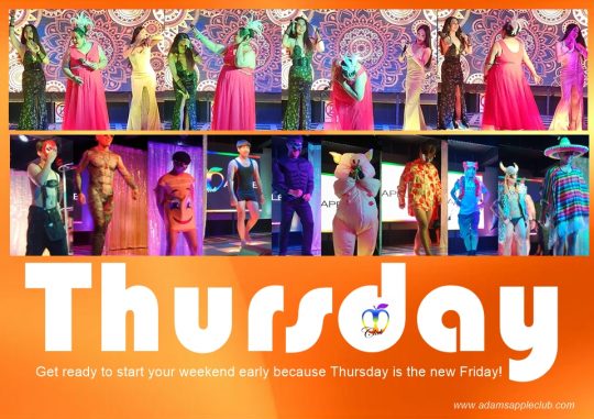 Thursday is the new Friday! Kick off your weekend tonight at the legendary Adams Apple Club in Chiang Mai, Thailand