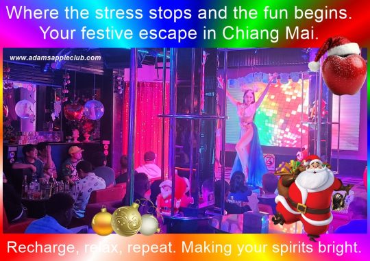 Making your spirits bright - Your festive escape in Chiang Mai. Adam’s Apple Club is the ultimate Christmas countdown hideaway.