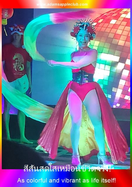 As colorful and vibrant as life itself! Adam's Apple Club Cabaret Show in Chiang Mai, a must-see in Santitham area (near Thanin Market).