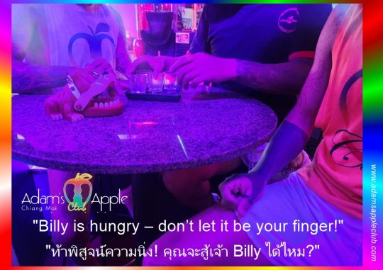 Can you beat the Bully - Adam's Apple Club Chiang Mai "Press a tooth, hold your breath, and let the fun begin!"