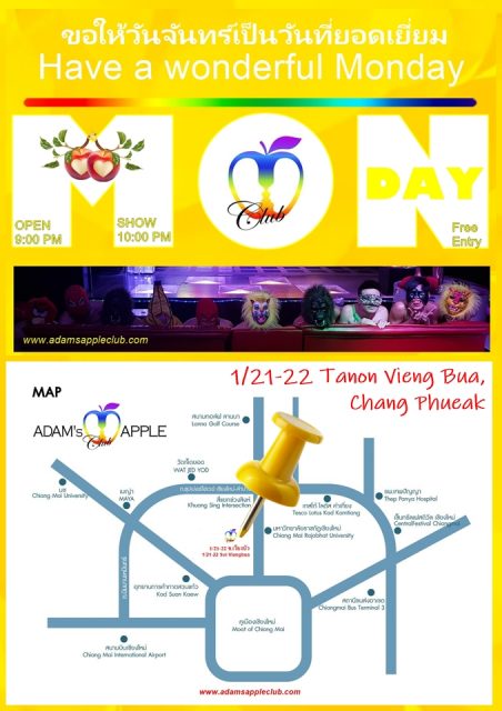 Yellow Monday – Pure Happiness at Adam's Apple Club in Chiang Mai - Double Luck, Double Joy! Experience our legendary Cabaret