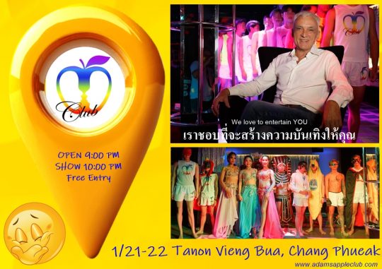 Yellow Monday – Pure Happiness at Adam's Apple Club in Chiang Mai - Double Luck, Double Joy! Experience our legendary Cabaret