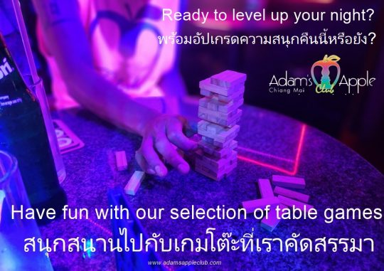 Level up your night - Adam's Apple Club Chiang Mai. Beyond our legendary cabaret, come dive into our curated selection of table games