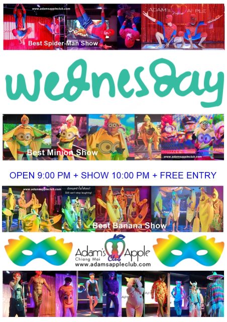 Discover the Nightclub of Happiness - Adam's Apple Club Chiang Mai - When the curtain rises, the magic begins. See you at 10 PM!