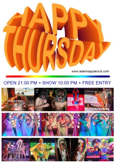 Gay Bar Chiang Mai on Thursday - Adam's Apple Club Chiang Mai - Where your fantasies become reality Doors open 9:00 PM