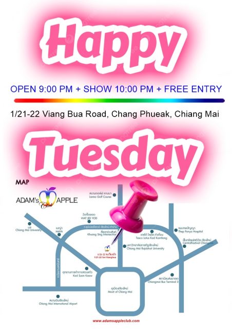 Gay friendly Hangout Chiang Mai Adams Apple Club Great vibes, amazing shows, and the best company await. See you there!