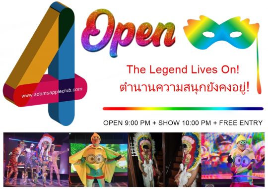 The Legend Lives On Adam's Apple Club Chiang Mai will be open as usual this Wednesday, March 4th! See you there!