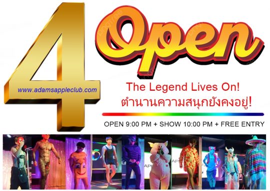 The Legend Lives On Adam's Apple Club Chiang Mai will be open as usual this Wednesday, March 4th! See you there!