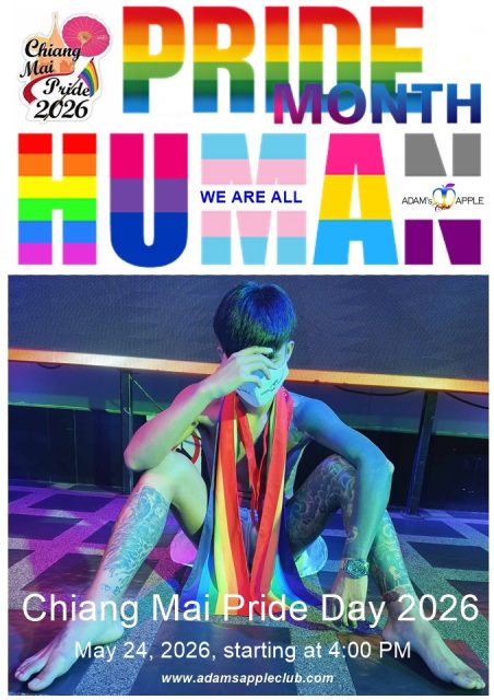 Chiang Mai Pride 2026 - Adam's Apple Club Chiang Mai Join us for a day of visibility, love, and community-led celebration
