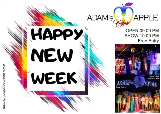 Happy New Week in CNX - Adam's Apple Club Chiang Mai Let’s make this week one to remember. See you tonight at Adam’s Apple Club!