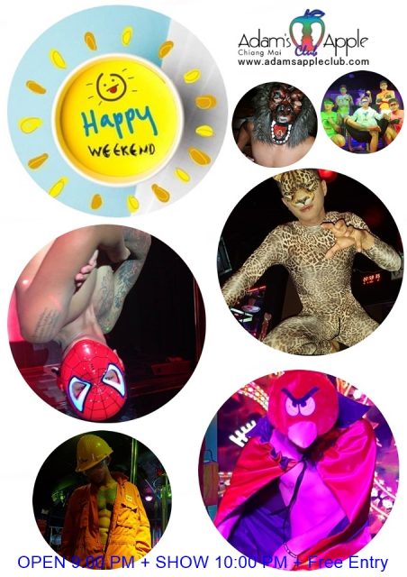 Happy Weekend 2026 in Chiang Mai - Adam's Apple Club Enjoy world-class drag cabaret and unique performances in the "Nightclub of Happiness".