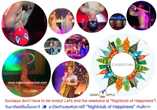 Sunday Chill and Thrill - Adam's Apple Club Chiang Mai „Don't let the weekend end! Sunday Night Magic starts at 10 PM. Free Entry!“