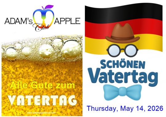 Cheers to all the dads! - Adam's Apple Club Chiang Mai to all the amazing fathers in Germany celebrating this Thursday, May 14, 2026.