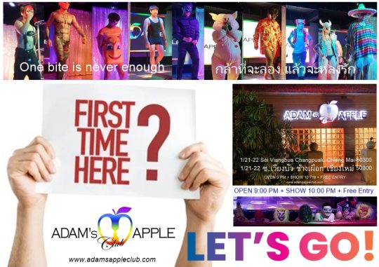 Is it your first time - Adam's Apple Club Chiang Mai Don’t be shy! Step inside, grab a drink, and let us entertain you.