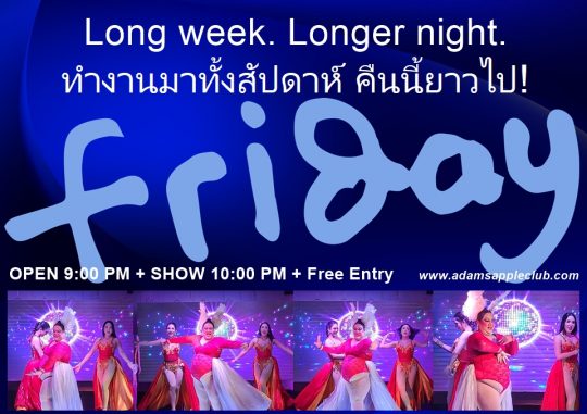 Long week Longer night - Adam's Apple Club Chiang Mai Bass is warming up, drinks are ice cold. Time to clear your mind.