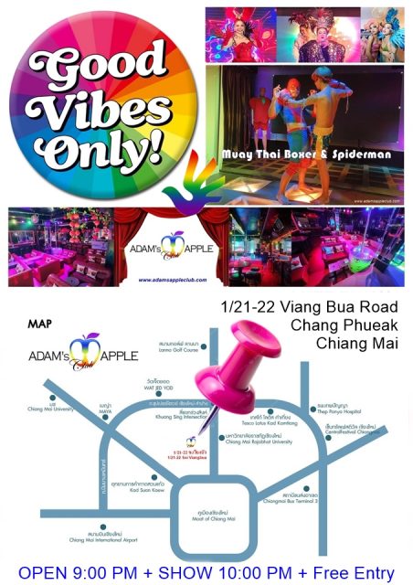 Shine Bright and Feel the Vibe - Adam's Apple Club Chiang Mai Come as you are, leave with a heart full of happiness. See you tonight!