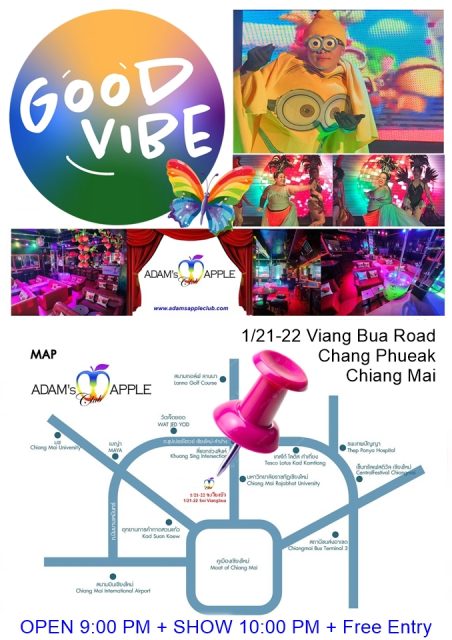 Shine Bright and Feel the Vibe - Adam's Apple Club Chiang Mai Come as you are, leave with a heart full of happiness. See you tonight!