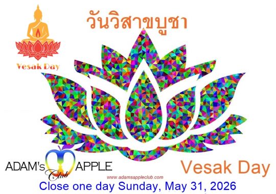 Vesak Day 2026 Thailand - Adam's Apple Club Chiang Mai Have a peaceful and blessed Vesak Day, the most important Buddhist holiday.