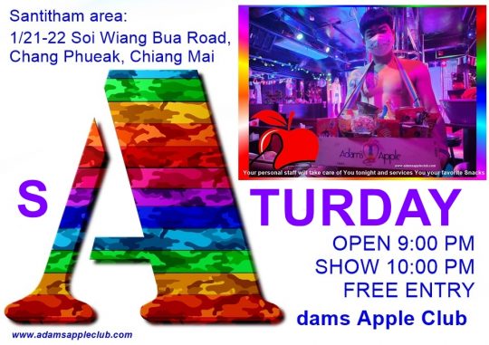 Hooray it’s Saturday! - Adam's Apple Club Chiang Mai Just drop by and enjoy a wonderful evening in the beautiful city of Chiang Mai