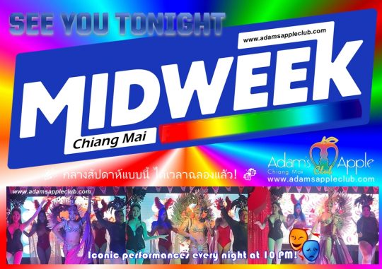 Midweek – time to party! - Adam's Apple Club Chiang Mai Tonight, we’re breaking the midweek rules and going ALL OUT!