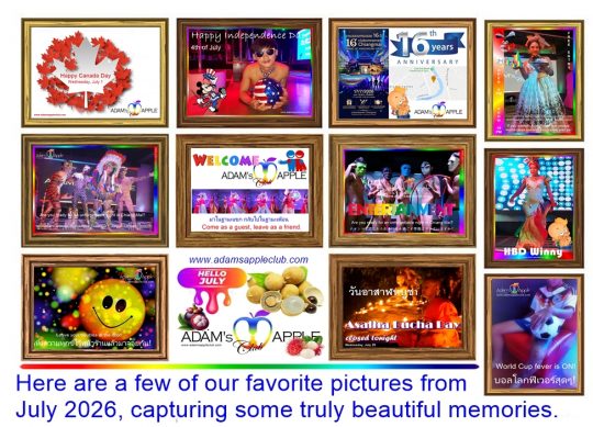 Memories from July 2026 - Adam's Apple Club Chiang Mai Drop by, say hello, and let’s create beautiful new memories together!